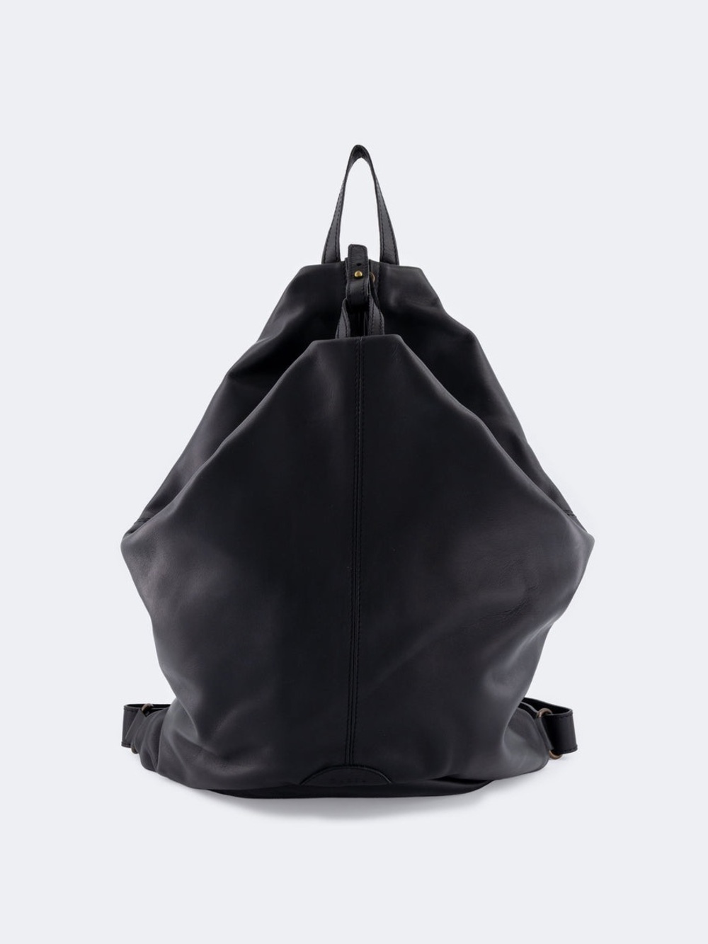 Gaela Tulum Black Leather Backpack - Minimalist Everyday Bag